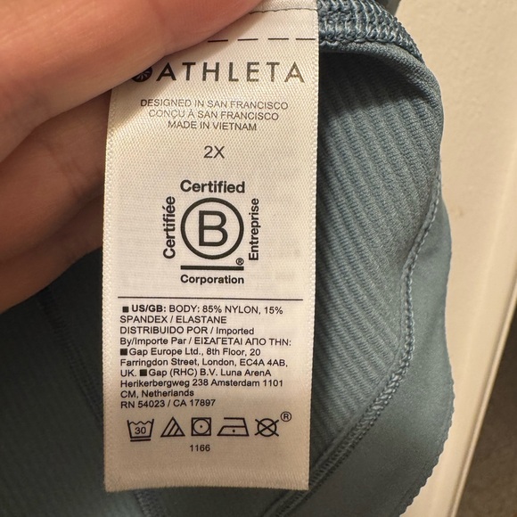 Athleta Light Blue/green Ribbed Salutation Jacket - Picture 3 of 4